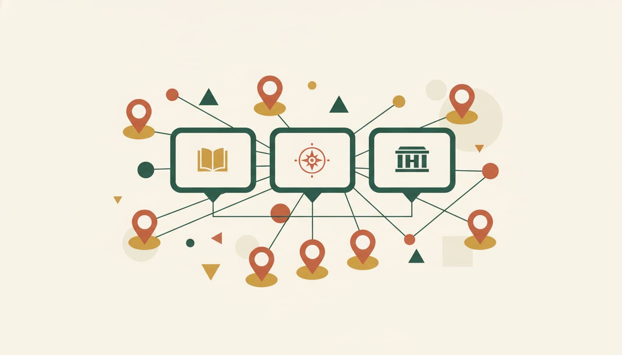 Local citations explained: a connected network of directory cards and location pins